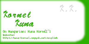 kornel kuna business card